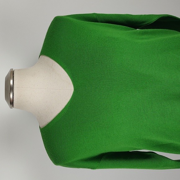 EUC 90s Made in Italy of Benetton Green Wool Blend Long Baggy Sweater SMALL - Picture 6 of 11